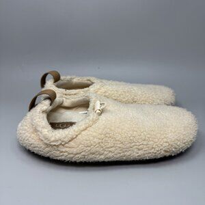 UGG Plushy Slippers Women's Size W 8 Natural Chestnut Cream Ballet Flat